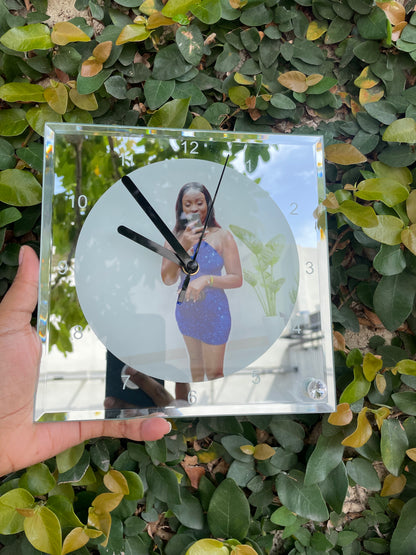 Personalised Glass Photo Clocks