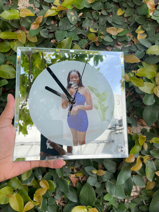 Personalised Glass Photo Clocks