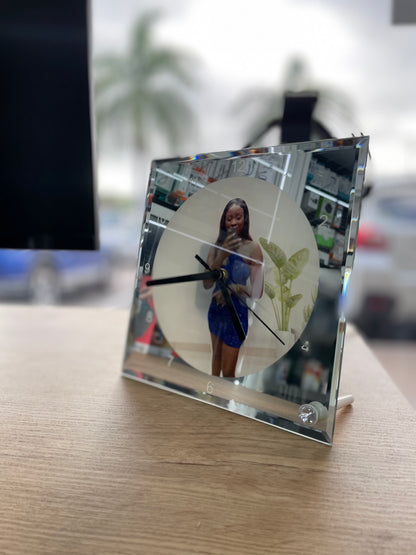 Personalised Glass Photo Clocks