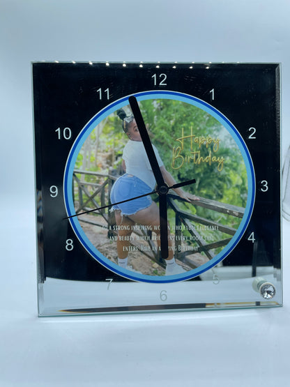 Personalised Glass Photo Clocks